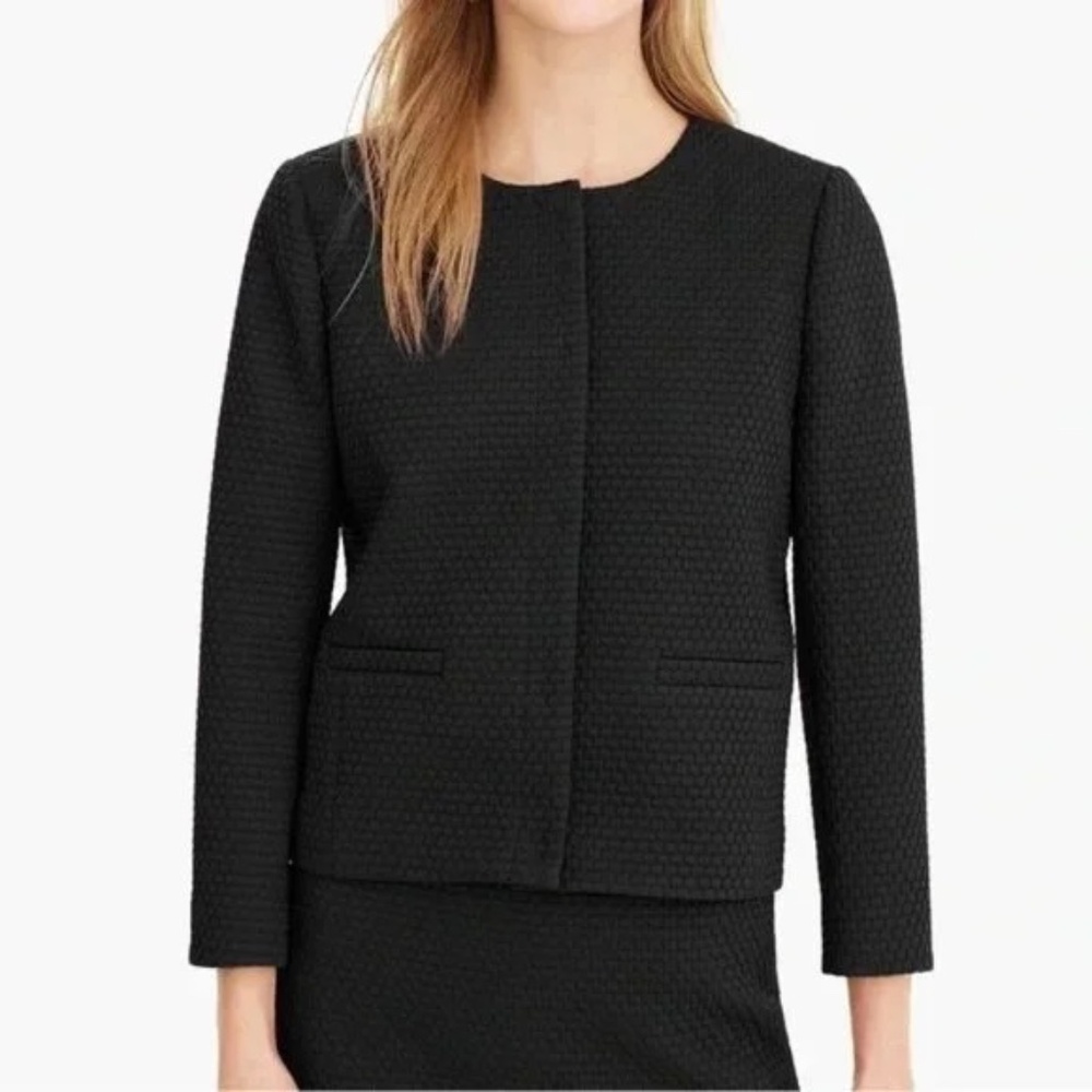 J. CREW Portfolio jacket in matelasse black